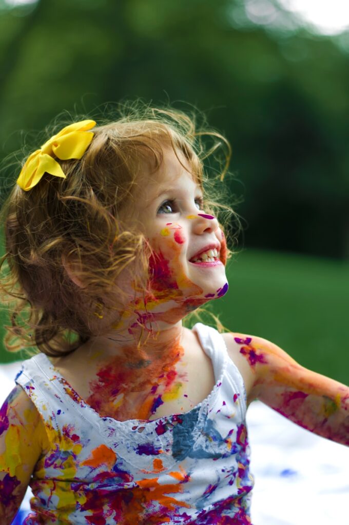 Girl with face painting